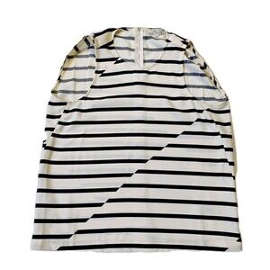 Madewell Womens Sleeveless Navy Blue And White‎ Striped Blouse, Size M